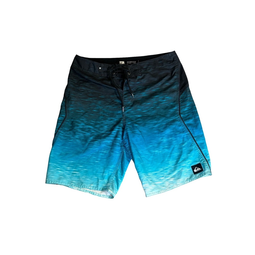 Quiksilver Mens Blue Ombre Boardshorts Size 32 Swim Trunks Surf Shorts
